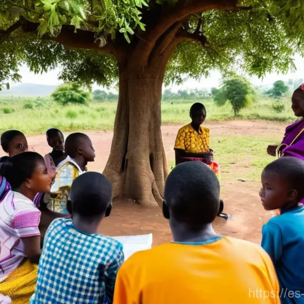 부룬디 NGO 활동 현황 - **"A vibrant and hopeful scene at a mobile health clinic in a rural Burundian village. Diverse local...